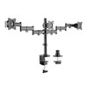 Triple Monitor Desk Mount TV Stand for TVs up to 27": VESA Compatible, Swivel & Tilt - Rocelco - 2 of 4