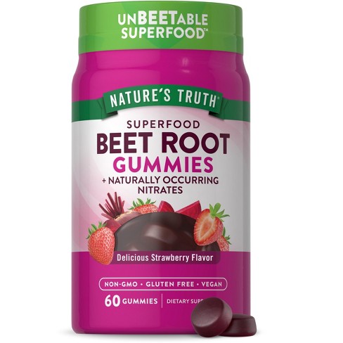 Nature's Truth Beet Root Gummies | 60 Count | Strawberry Flavor - image 1 of 4