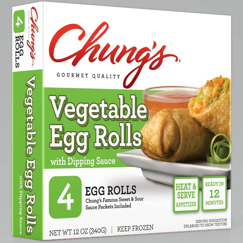 Chung&#39;s Frozen Frozen Vegetable Egg Rolls - 12oz/4ct, 1 of 5