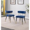 Best Master Furniture,Aireys Velvet Armless Chair (Set of 2) - 3 of 3
