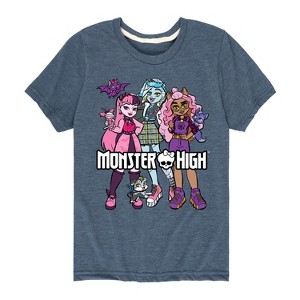 Boys' - Monster High - Group With Pets Short Sleeve Graphic T-Shirt - 1 of 4