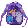 Unicorn Academy 16” Backpack with Rainbow Hair Extension, School Bag for Girls Featuring Sophia & Wildstar, Purple - 3 of 4