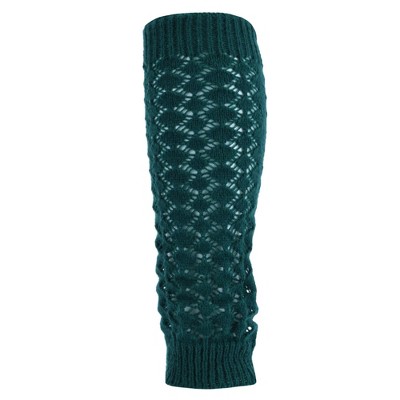 Ctm Women's Solid Leg Warmers, Textured Green : Target