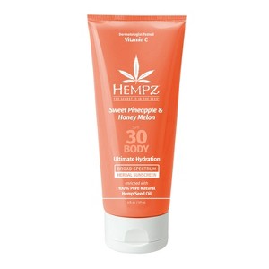 Hempz Sweet Pineapple & Honey Melon Herbal Body Sunscreen - SPF 30 - 6oz - 1 of 4