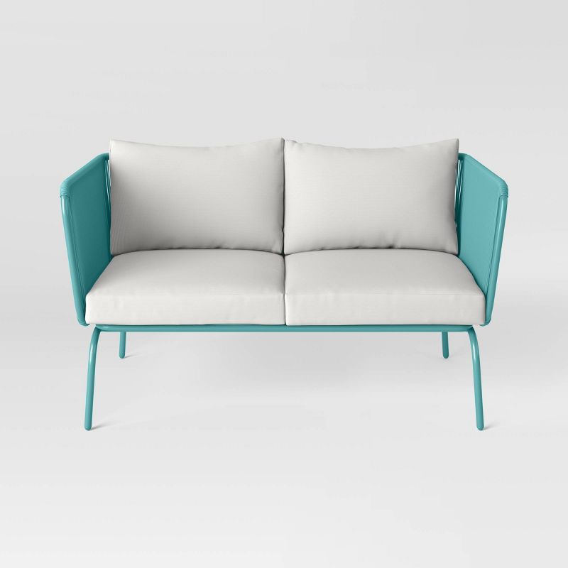 Fisher Outdoor Patio Loveseat Blue-Green - Project 62&#8482;, 3 of 10