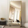 HOMLUX 64"x21"/58"x18" Rectangular Leaning Floor Mirror Full Length Standing Mirror Bathroom - 3 of 4