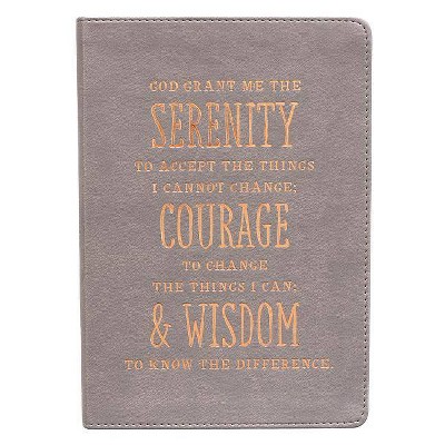 Serenity Prayer Classic Lux-Leather Journal - (Leather Bound)