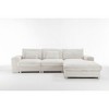 Nordic-Style L-Shaped Flannel Fabric Sofa with Wooden Frame for Minimalist Living Room - 2 of 4