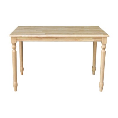 Rustic Farmhouse 48" Natural Wood Rectangular Dining Table