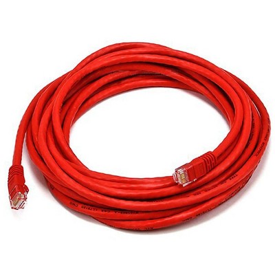 Monoprice Cat5e Ethernet Patch Cable - 20 Feet - Red | Network Internet Cord - RJ45, Stranded, 350Mhz, UTP, Pure Bare Copper Wire, 24AWG