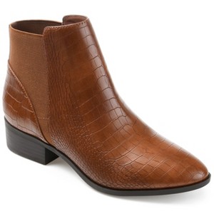 Journee Collection Women's Cerise Pull On Stacked Heel Booties - 1 of 4