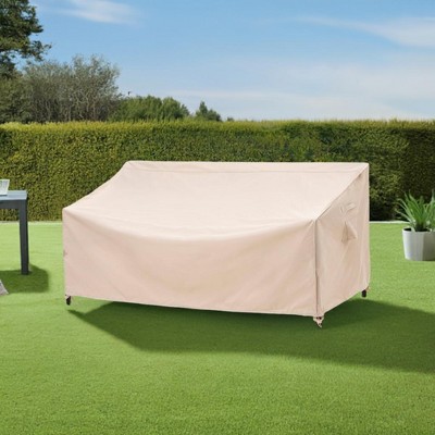 Beige Heavy Duty Waterproof Outdoor Patio Sofa Cover, 92" Wide