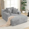 Full-Compressed Sofa Bed, Deep Seat Sofa Bed with Pillows, Sleeper Couch with Pocket Spring Support and Corduroy Cushion-Coolbibila - 3 of 4