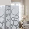 NicBex 4-Panel Room Divider for Home, Divider for Room Separation, Modern Folding Fabric Privacy Screen with Circle Pattern for Home & Office - 3 of 4