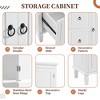 VYNXARIA Retro Multi-Functional Storage Cabinet with Adjustable Shelves and 3 Drawers - 4 of 4