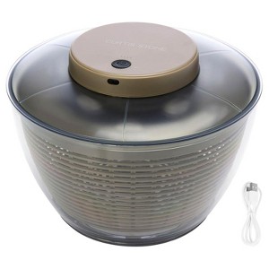 Curtis Stone 5-Quart Rechargeable Salad Spinner Refurbished Gray - 1 of 4