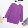 Cardigan for Girls Open Front Sweater Long Sleeve Loose Fit Sweater Jacket,Purple - 2XL - 3 of 4