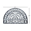 RugSmith RugSmith Silver Moulded Vines Half-round Rubber Doormat Doormat - 3 of 4