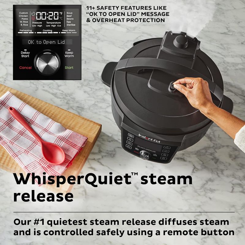 Instant Pot RIO Wide Plus, 7.5 Quarts, Quiet Steam Release, 9-in-1 Electric Multi-Cooker, Pressure Cooker, Slow Cooker, Rice Cooker & More, 6 of 8
