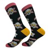 Crazy Dog Men's Bacon and Eggs Skull Socks Funny Sarcastic Breakfast Graphic Novelty Footwear for Men - 2 of 4