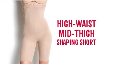 ASSETS by SPANX Women's High-Waist Mid-Thigh Super Control Shaper - Tan 1