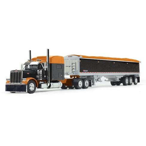 First Gear Dcp 1/64 Black & Orange Peterbilt 379 W/ 50' Wilson ...