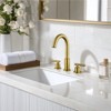 Cobbe 3-Hole 8-Inch Widespread Bathroom Faucet Two-Handle Bathroom Sink Faucet with Pop-Up Drain Brushed Gold - 2 of 4