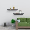 FONTOI 18.11" Floating Shelves, Wall Mounted Shelves for Bathroom, Living Room, Kitchen, Hanging Shelf for Books/Decor, Black, 4.02"*1.18"*18.11" - 2 of 4