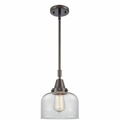 Bell - 1 Light Stem Hung Mini Pendant In Industrial Style-11.13 Inches Tall and 8 Inches Wide