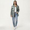 Anna-Kaci Women's Long Sleeve Plaid Button-Up Shirt with Chest Pockets - 4 of 4