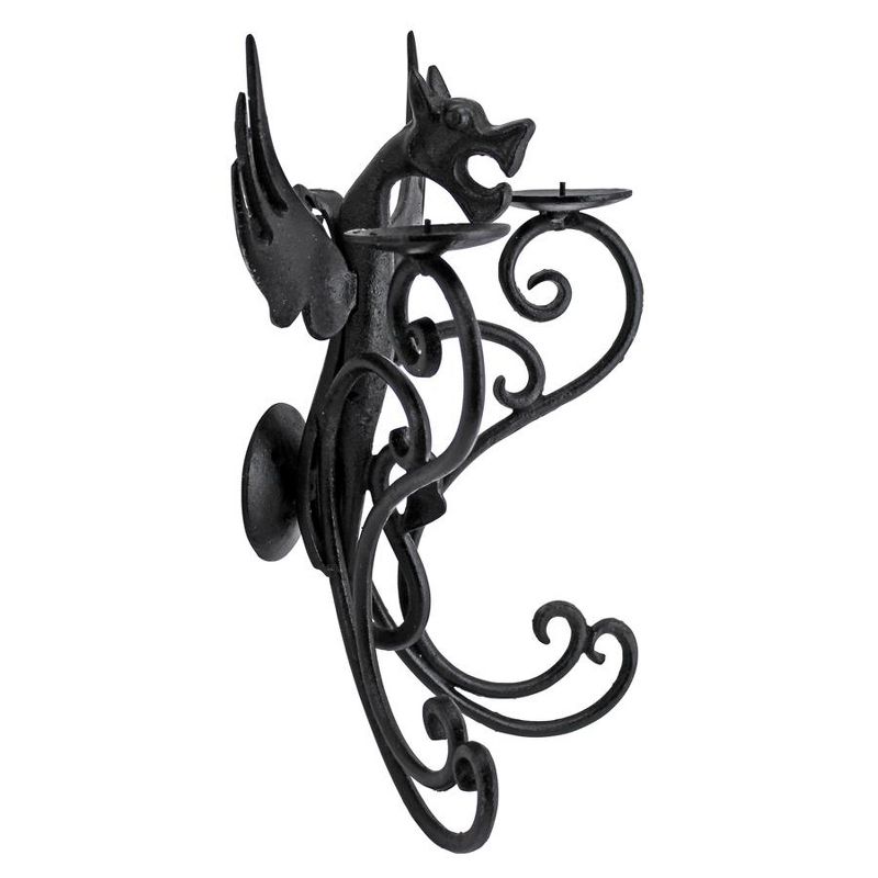 Design Toscano Castle Dragon Iron Wall Sconce, 4 of 6