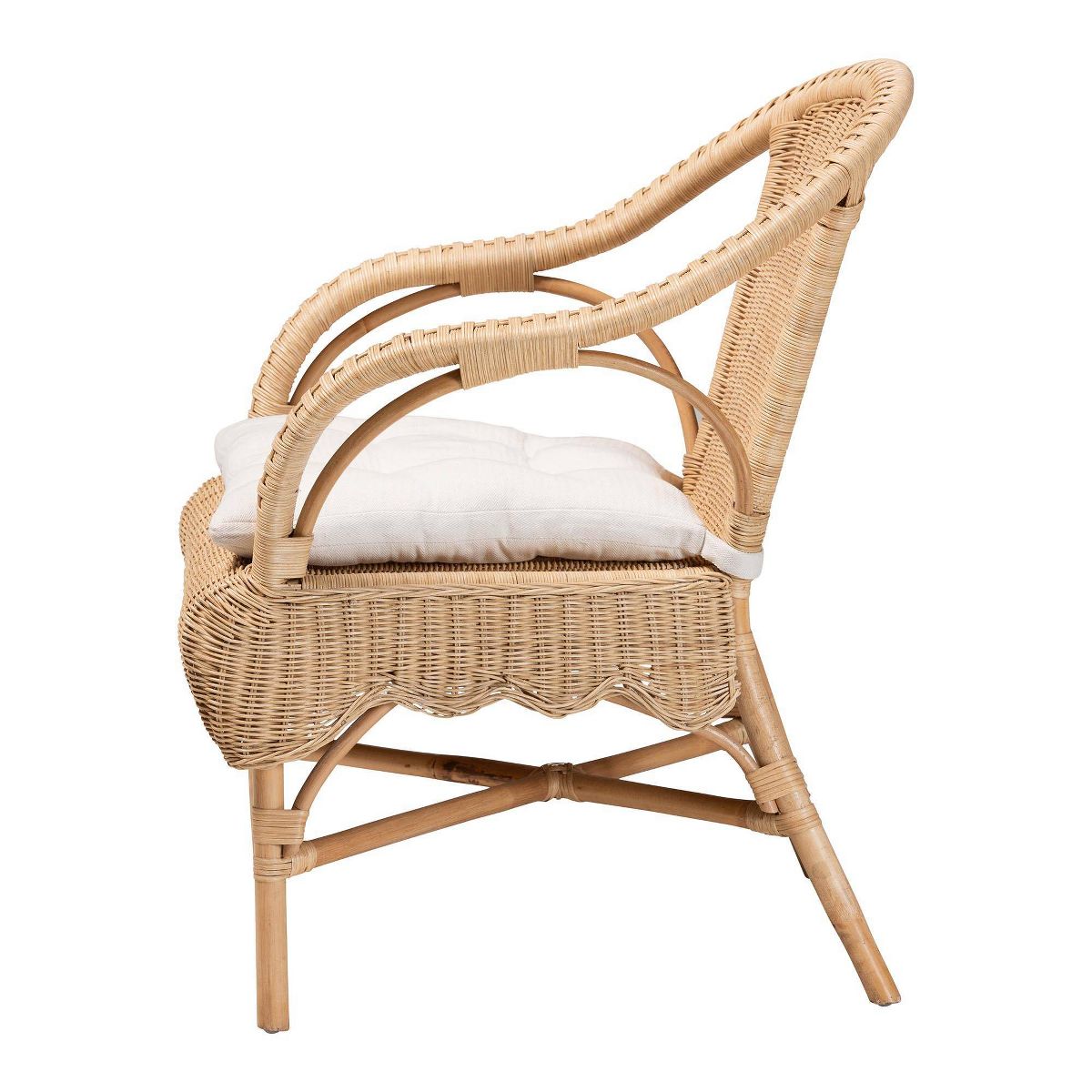 bali & pari Reinu Rattan Dining Chair Natural - thumbnail 4