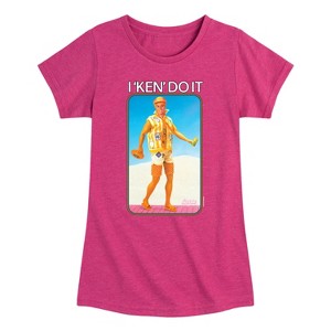 Girls' - Barbie - I Ken Do It Fitted Short Sleeve Graphic T-Shirt - 1 of 4