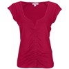 VENUS Womens Ruched Cap Sleeve Top - 4 of 4