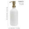 Darware 16oz Glass Pump Bottles 2pc Set; Soap Dispensers w/ Brushed Metal Pump Tops - 3 of 4