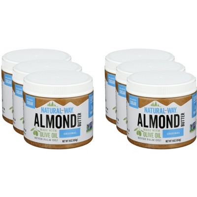 Natural Way Almond Butter with Natural Olive Oil - Case of 6 - 16 oz