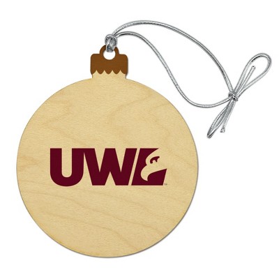 University of Wisconsin - La Crosse University Secondary Logo Wood Christmas Tree Holiday Ornament