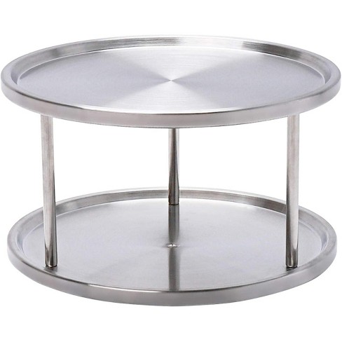 Lexi Home Serveware Stainless Steel Tiered Lazy Susan : Target