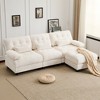 93'' Chenille L-Shaped Sectional Sofas with Ottoman, 4-Position Adjustable Backrest and 3 Throw Pillows - 4 of 4
