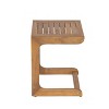 C-Shaped Accent Table, Narrow End Table for Living Room, Durable Acacia Side Table with Natural Finish-The Pop Home - 2 of 4