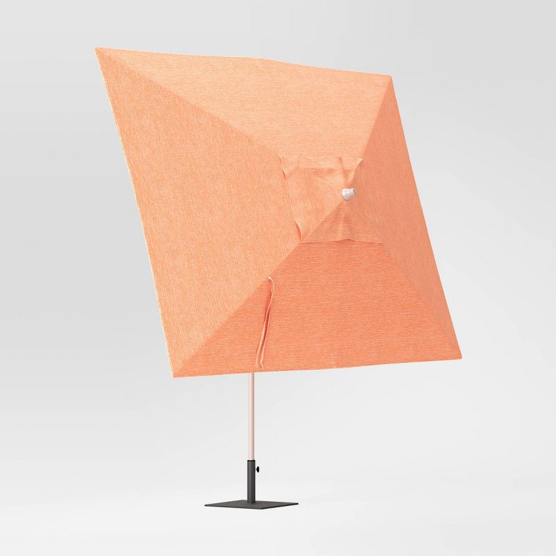  6'x10' Rectangular Outdoor Patio Market Umbrella with Light Wood Pole - Threshold™, 4 of 10