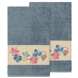 Linum Home Textiles 100% Turkish Cotton CAROLINE Embellished Towel Set - 1 of 2
