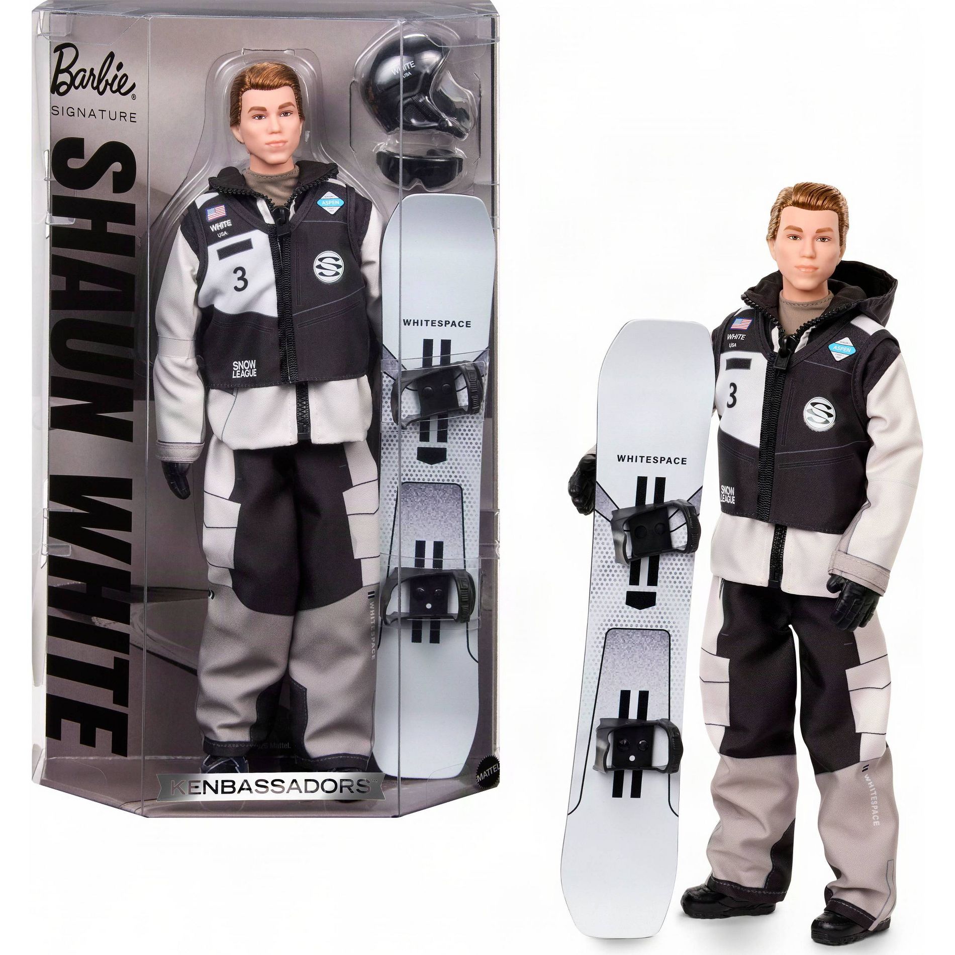 Barbie Shaun White Kenbassadors Doll Barbie Signature Collectible Doll with Snowboarder Outfit