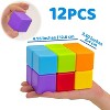 12-Piece Large Magnetic Building Blocks, 1.65 Inch Stacking Cubes Sensory Toy for Toddlers Ages 1-3 - 4 of 4