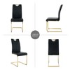 PAGED Upholstered Dining Chairs Modern Living Room Chairs Comfortable Kitchen Chairs with Metal Legs for Living Room - 3 of 4