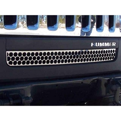 QAA is Compatible with 2006-2009 Hummer H3 1 Piece Stainless Stainless Grille/Front Accent Trim, Z-Grille Cover HV46306