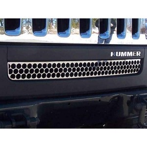 QAA is Compatible with 2006-2009 Hummer H3 1 Piece Stainless Stainless Grille/Front Accent Trim, Z-Grille Cover HV46306 - 1 of 4