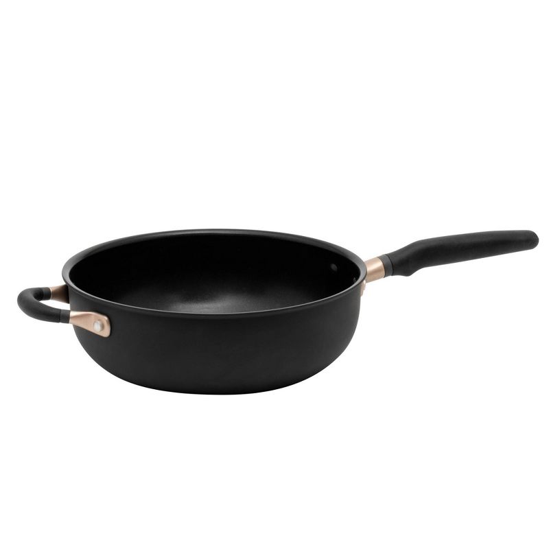 Meyer Accent Series 4.5qt Nonstick Hard Anodized Induction Chef Pan Black, 1 of 9