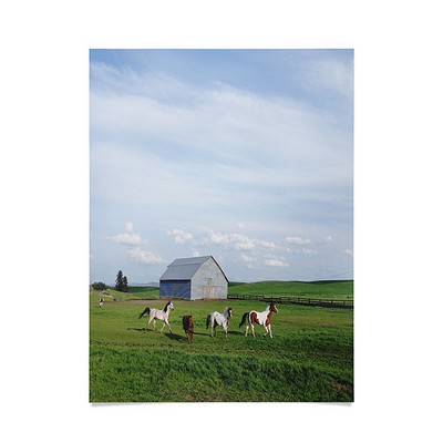 Kevin Russ Farm Horses 18" x 24" Poster - Society6