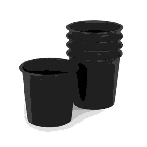 SEVOBAL Planters 7.9" Round Nursery Plant Pot With Drainage Holes Lightweight UV Resistant Durable And All Season (5 Pack), Black, 7.90"*7.9"*6.70" - 1 of 4
